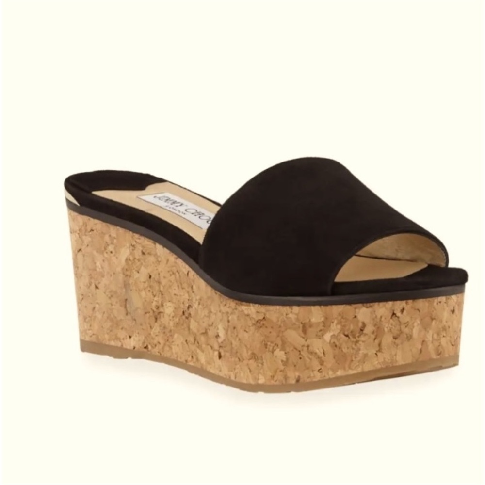 ‼️Jimmy Choo Black Platform Wedge Sandals‼️